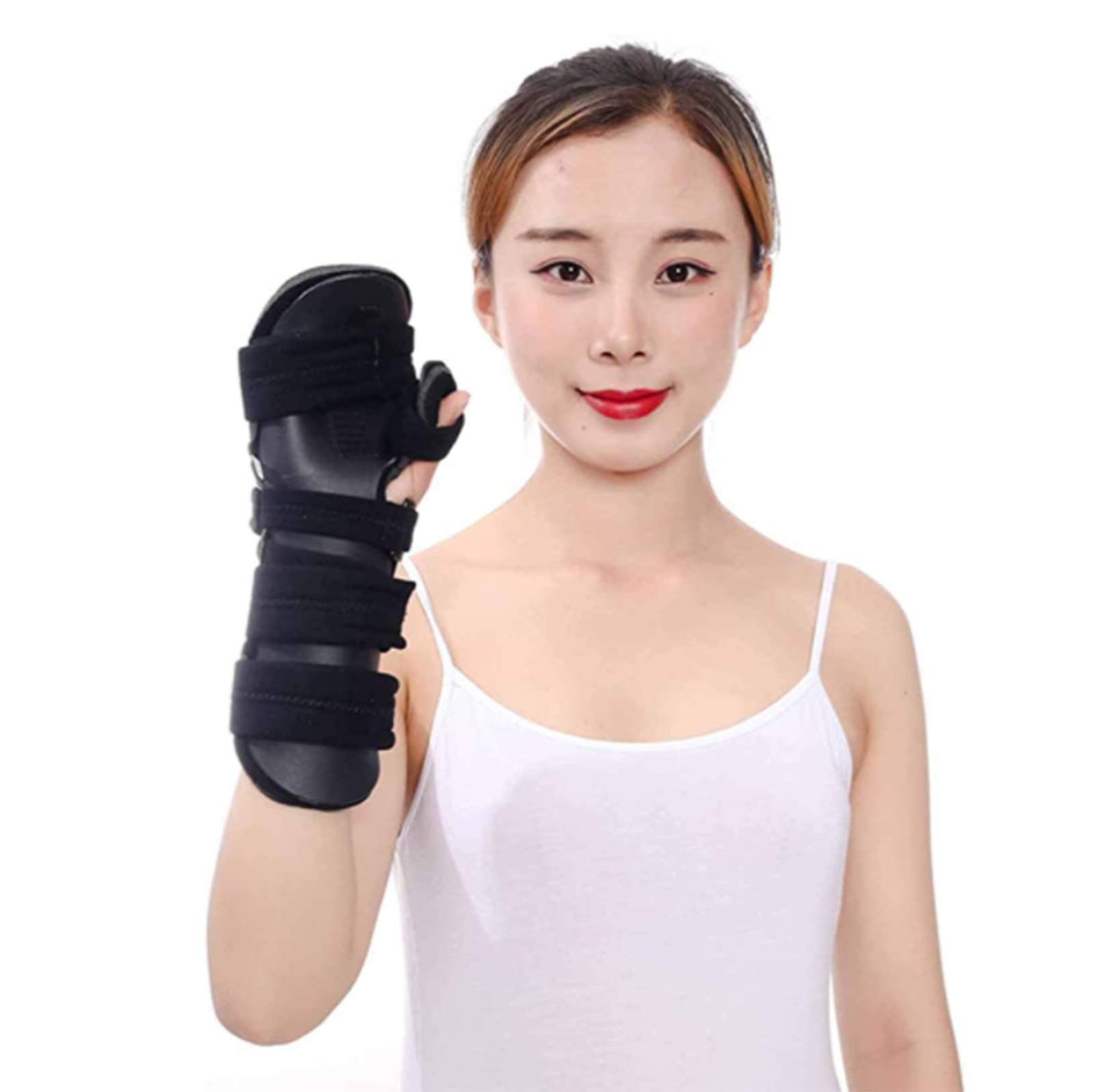 Férula De Mano En Reposo Muñequera Soporte para Dedos Banda De Fijación para Fracturas De Mano Adecuado para Fracturas De Mano Esguinces De Muñeca,Left,L