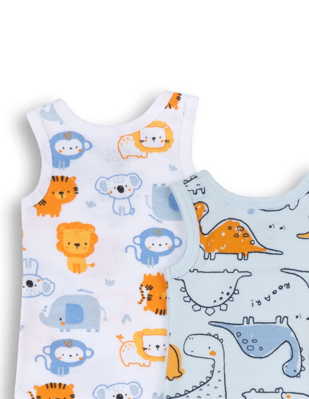 Chicco Set Body Senza Maniche In Cotone Body Unisex - Bimbi 0-24 (Pacco da 4)