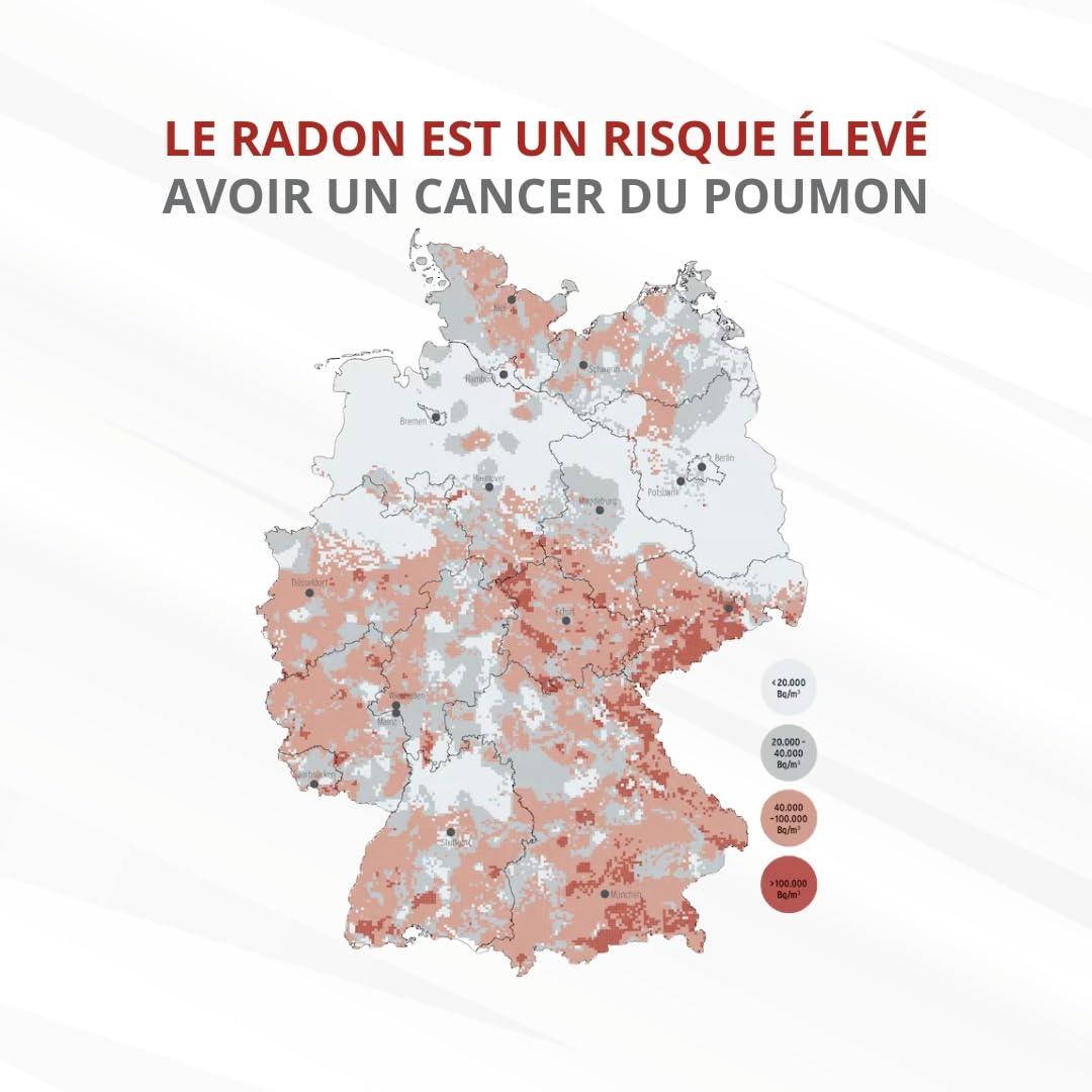 Ecosense | Kit RadonEye | + Instructions + Conseils de Mesure Radon + HandyAPP + Certificat | Radon Eye RD200