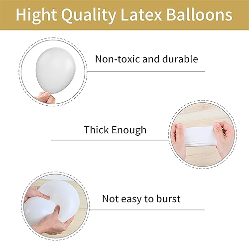 Miniatura 4 de Paready Globos negros y plateados, 30 globos de fiesta negros y blancos de 12 pulgadas, globos de látex metálicos plateados y blancos, globos de