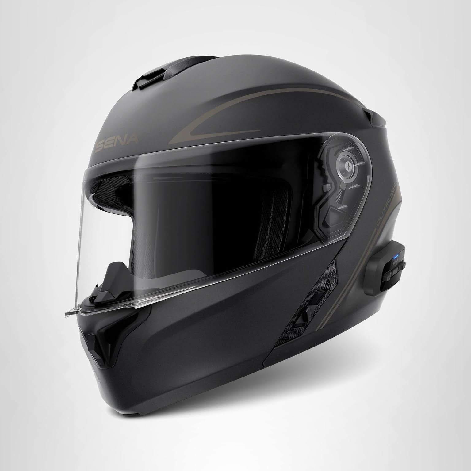 Sena Outrush R Bluetooth Modular Motorcycle Helmet with Intercom System (Matte Black, XXL) : Automotive