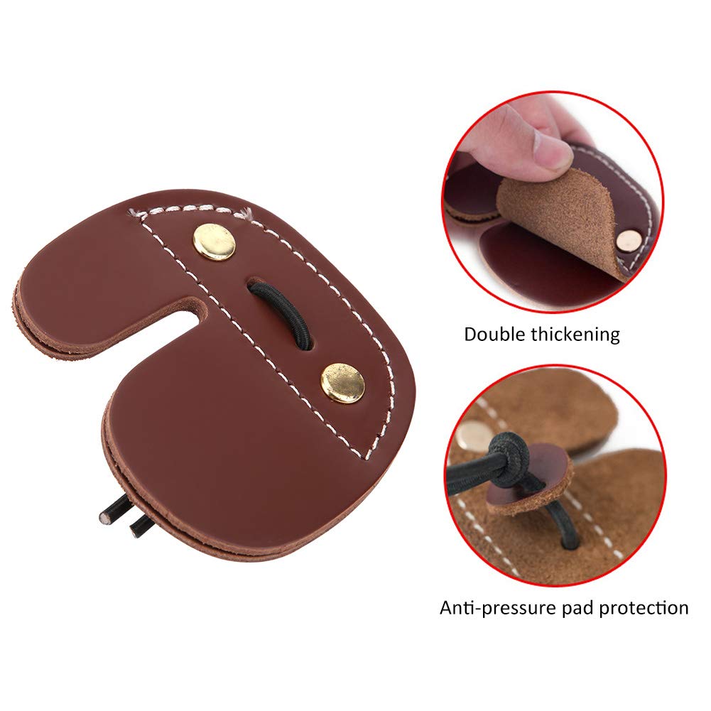 VGEBY Tiro con L'Arco Protezione per Le Dita Tiro con L'Arco Finger Tab Tiro con L'Arco Attrezzatura da Gioco Protezione per Le Dita Artificiale con Arco ricurvo Tradizionale