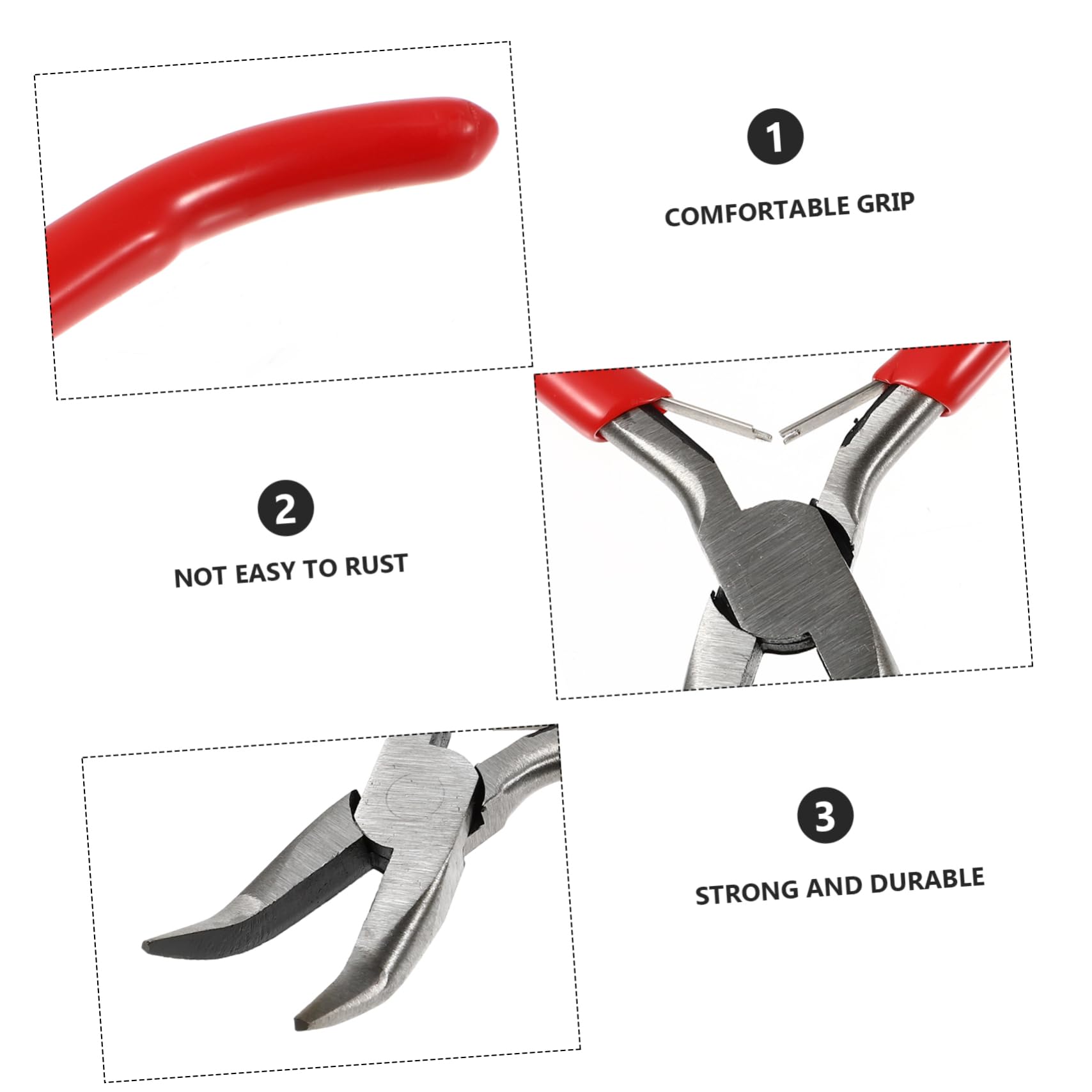 Lurrose 4 Pz Pinze a becco d'ago a gomito pinza per gioielli tronchese pinze a becchi piegati a catena pinza tagliafili per bigiotteria per avvolgere il filo per gioielli
