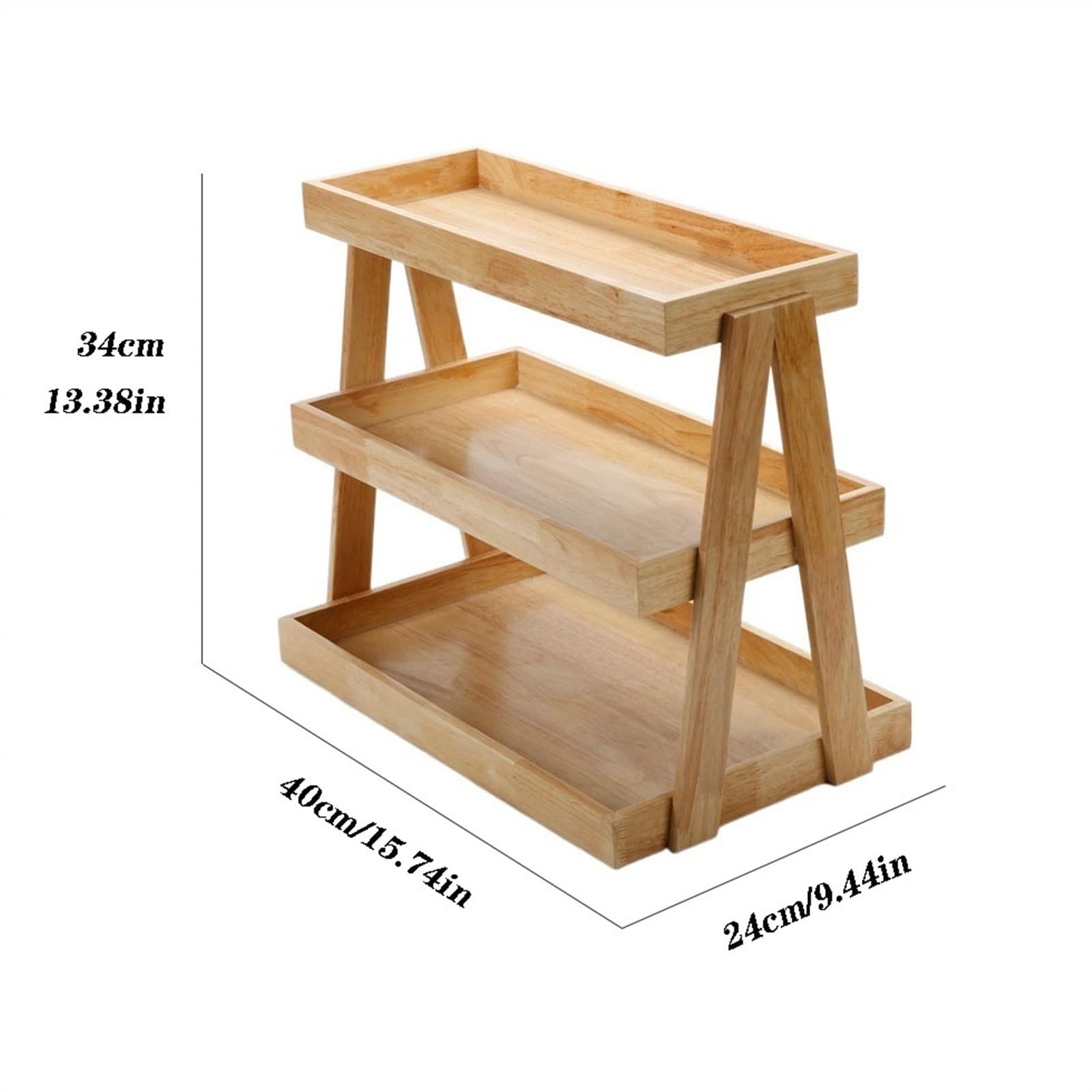 Expositores para tartas Soporte para cupcakes de gran capacidad de tres niveles, bandeja de postre de madera de alta calidad, expositor de panadería y pastelería Decoración de té de la