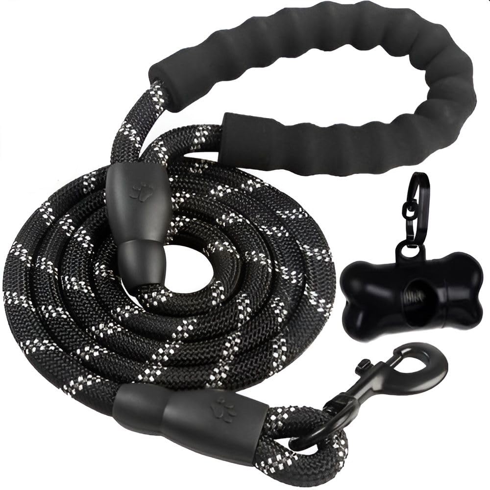 LEVEL25 Correa para Perro Mango Acolchado y Suave Cuerda Reflectante 3m Incluye Bolsas excrementos