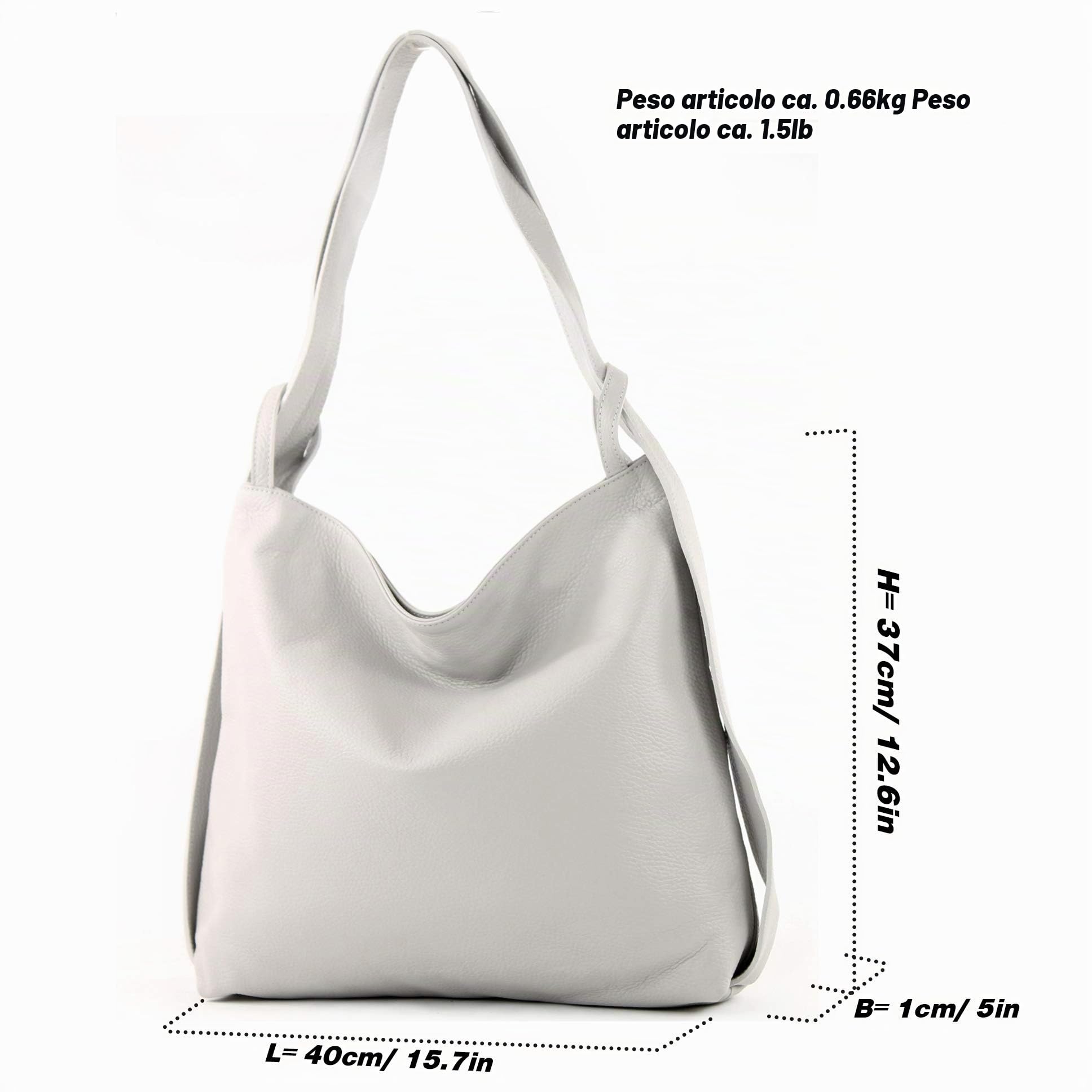 modamoda de - T192 - ital. Zaino da donna 2in1 in pelle