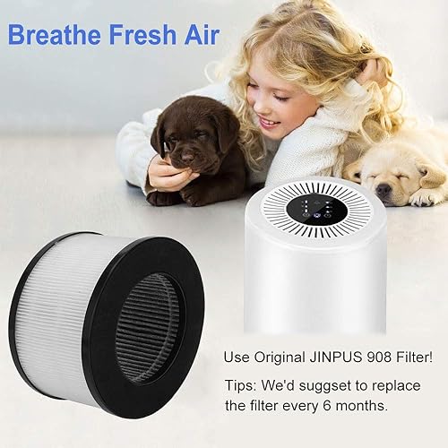 Miniatura 6 de JINPUS Purificador de aire H13 True HEPA Filter (blanco 908)