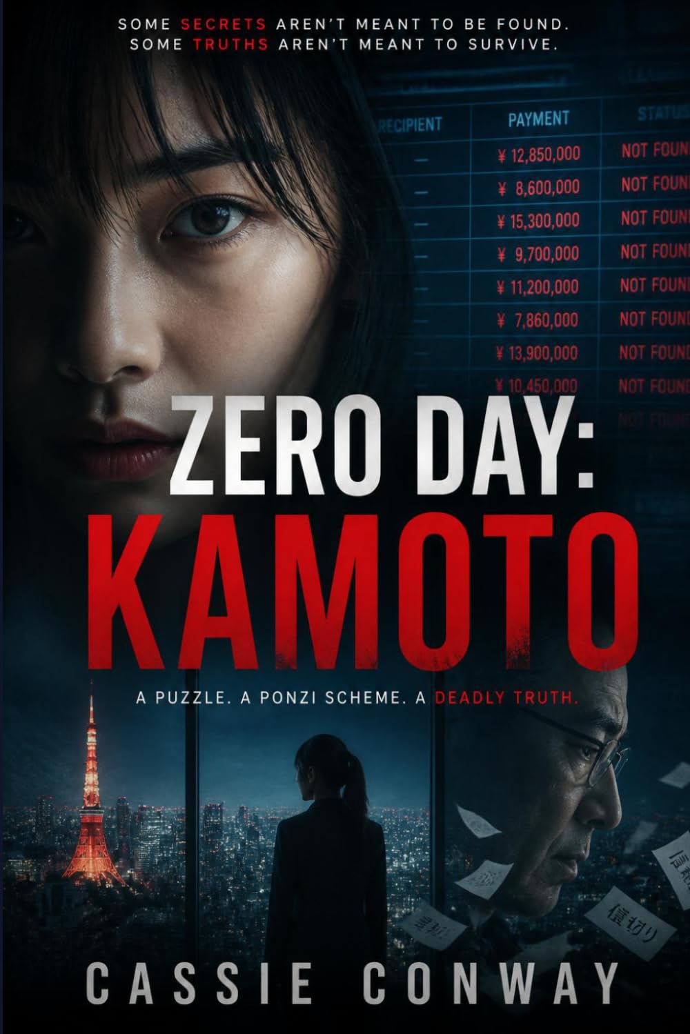 Zero Day: Kamoto: Some Secrets aren't Meant to be Found. Some Truths aren't Meant to Survive. Tokyo financial thriller of gaslighting, phantom payments, and one accountant's fight to keep her sanity.