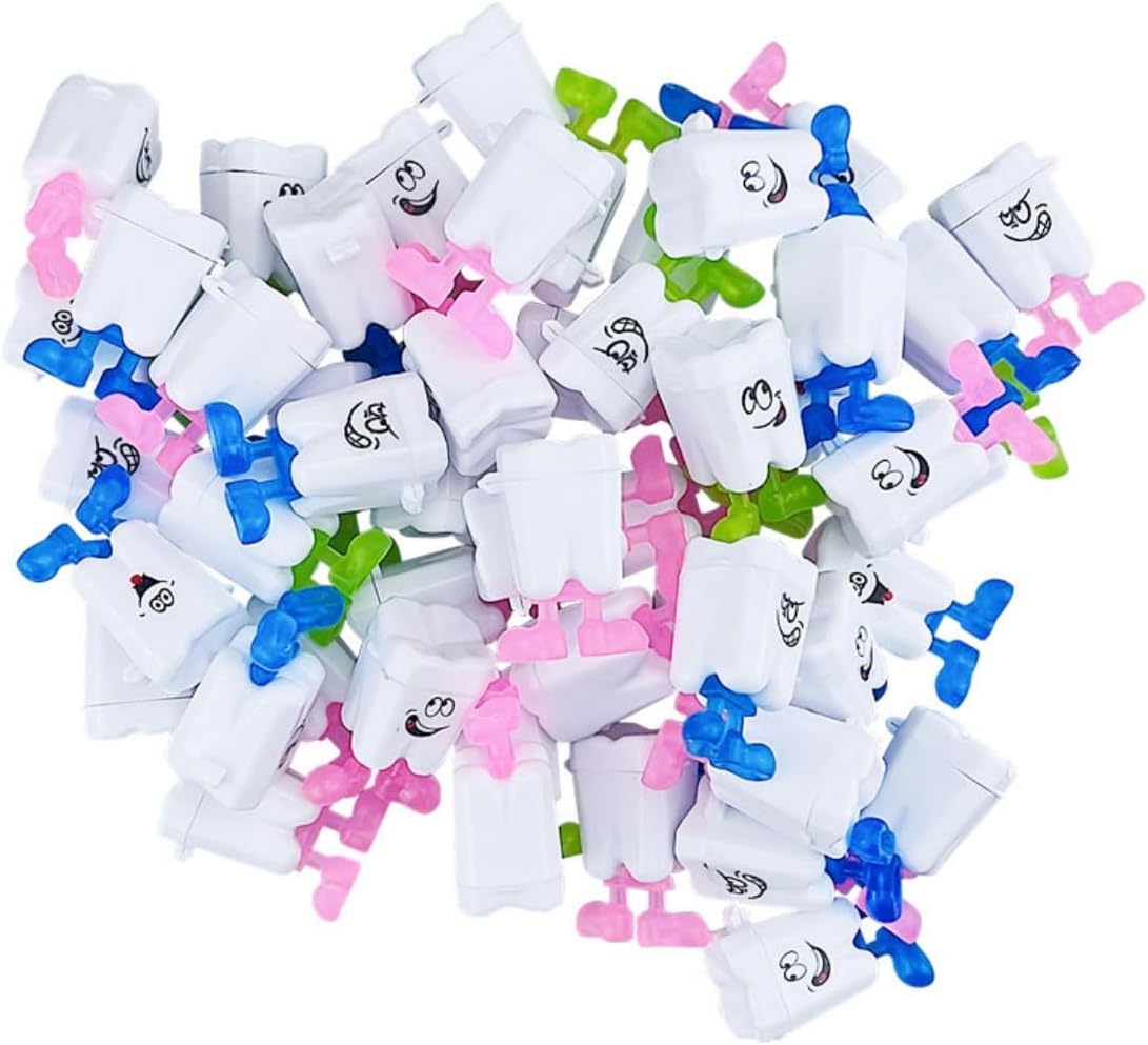50pcs Tooth Storage Box, Plastic Multicolor Tooth Keepsake Box, Convenient Dental Keepsake Storage, Tooth Holder Suitable for All Ages