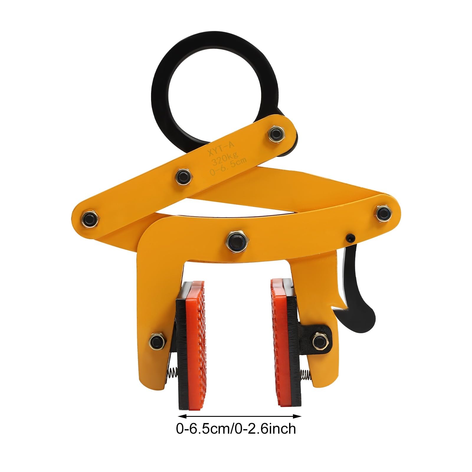Pinze per marciapiede, 320 kg, pinza per pietra in acciaio al manganese, apertura del morsetto 0-65 mm, cuscinetti antiscivolo in PU, resistenti alla corrosione, per calcestruzzo, pallet, legno