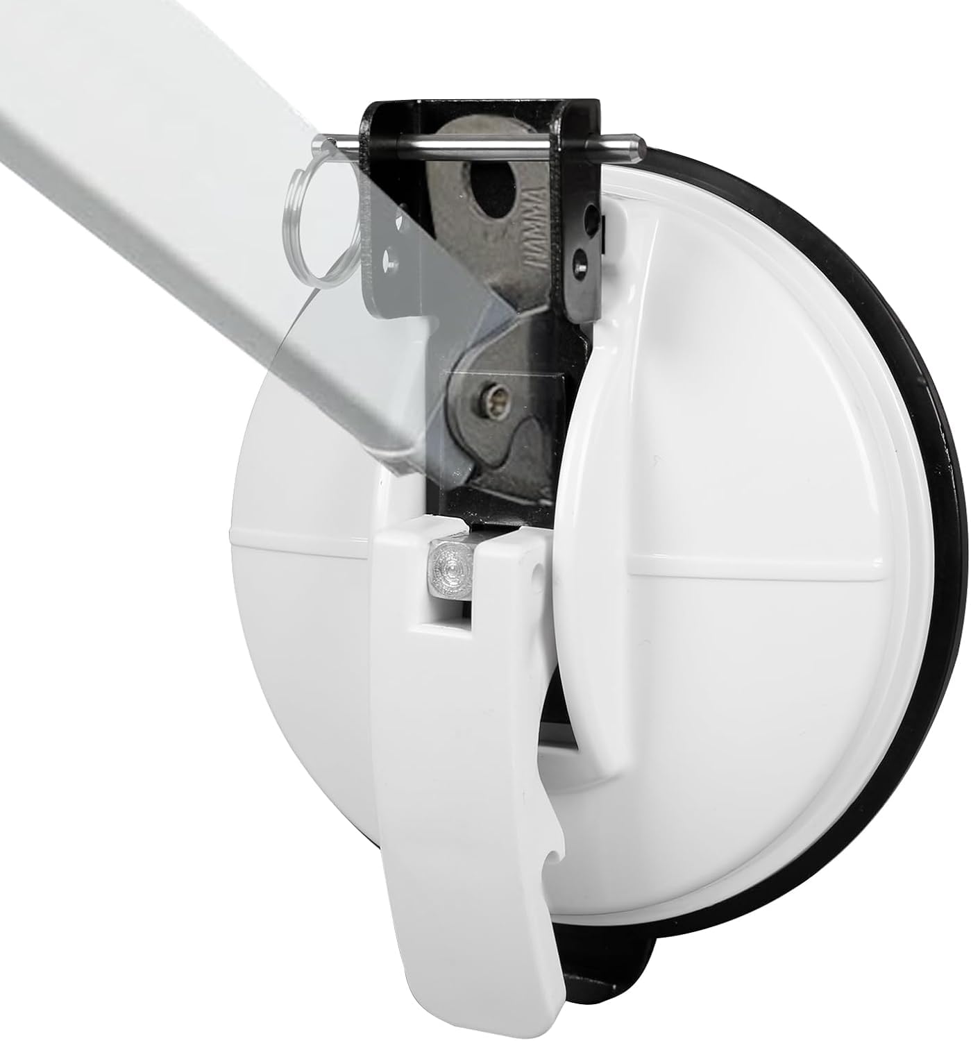 2 piezas de soporte para toldo, soporte para pie de toldo para Thule Fiamma y DOMETIC, Compatible con VW T6 T5 T4 T6.1 Ford Nugget Vans Camper Caravana Autocaravana (Blanco)