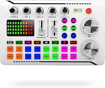 Amazon.com: F998 Professional Audio Mixer,Sound Card Voice