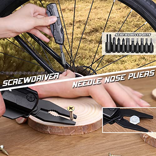 Gifts for Men Him Dad Boyfriend,Multitool Pocket Knife for Men,Anniversary Christmas Men Gifts for Birthday,Hiking Camping Knife with Screwdrivers Pliers Bottle Opener - Image 5