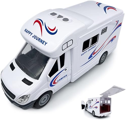 Juguetes para autocaravana de juguete para niños modelo de automóvil de juguete vehículo recreativo vacaciones viajes aventura alimentado por