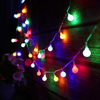 Guirlande lumineuse,13M 100 LED ampoule, 8 Modes avec télécommande, 3.6W LED Petites Boules, étanche IP44, postuler à Intérieur et Extérieur, Jardin, Noël et Mariage (Multicolore)
