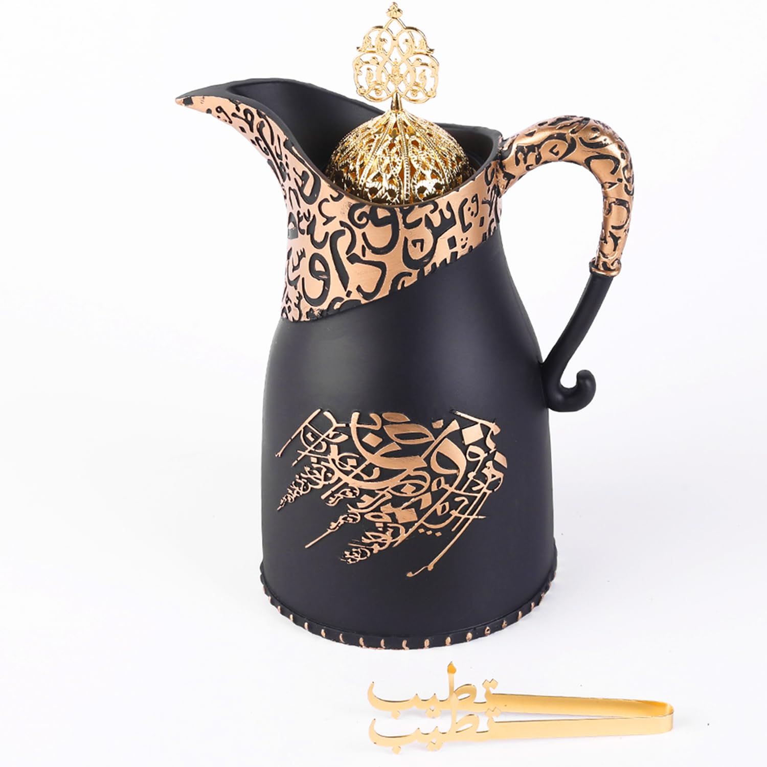 NovalLife Phnom Penh Kettle Incense Burner Frankincense Resin Incense Burner, Bakhoor Burner, Charcoal Incense Burner, Incense Burner with Handle Tongs for Yoga, Spa Aromatherapy