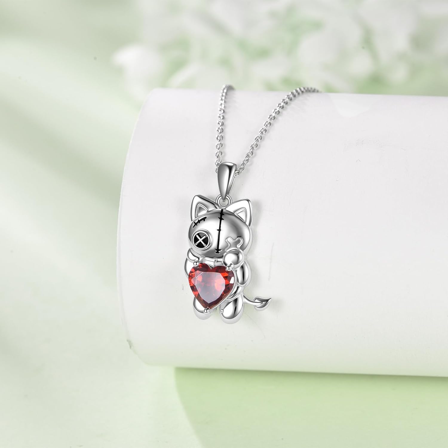 Voodoo Cat Necklace for Women 925 Sterling Silver Animal Gothic Pendant Witch Jewelry Gifts for Her - Image 6