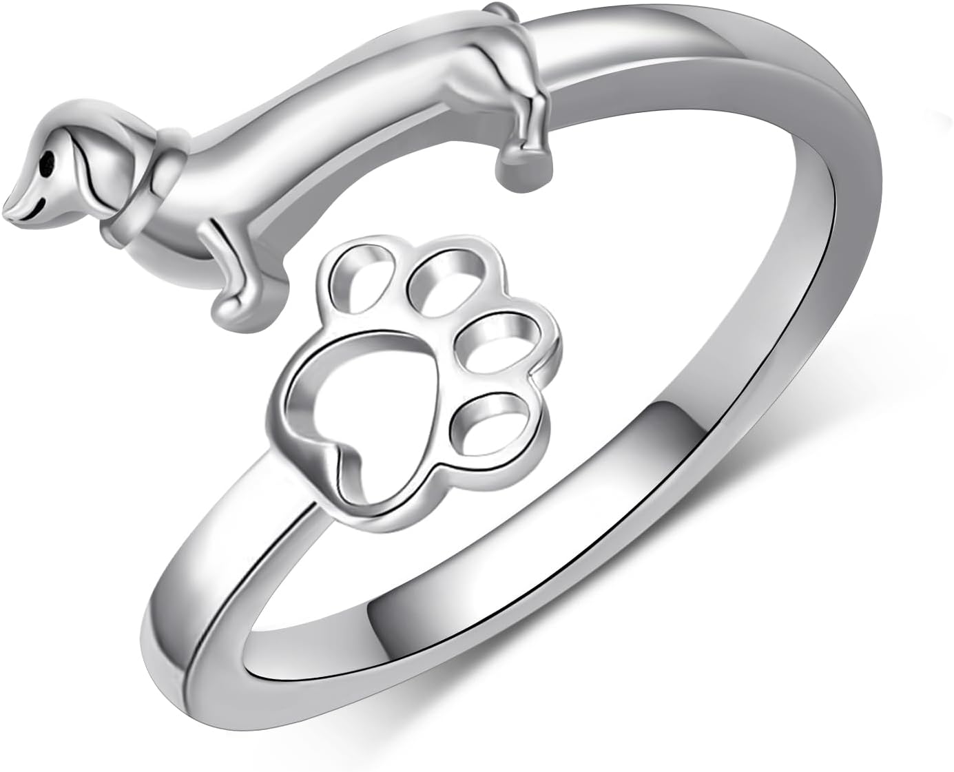 Pug/Yorkie/German Shepherd/Corgi/Maltese/Border Collie/Schnauzer/Golden Retriever/Dachshund Ring 925 Sterling Silver Cute Dog Rings for Women Dog Jewelry Gifts for Women Dog Lover