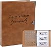 Currency Coin Album 150 Pocket Coins & 240 Pocket Bills Bill Collection Large Capacity Storage Book Supplies Holder Binder