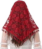 MULTIFONCTIONNEL Cette écharpe triangulaire polyvalente peut être utilisée comme voile ou couvre-chef pendant la messe et peut également être utilisée à l'extérieur de l'église comme écharpe, châle ou accessoire pour correspondre à un déguisement lors d'une occasion formelle ou semi-formelle ou habillée.