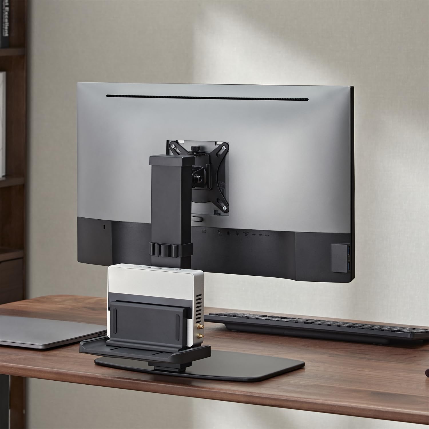 AISENS Supporto Da Tavolo Eco Girevole E Inclinabile Per Monitor/TV E Mini Pc 8kg Da 17-32. Nero