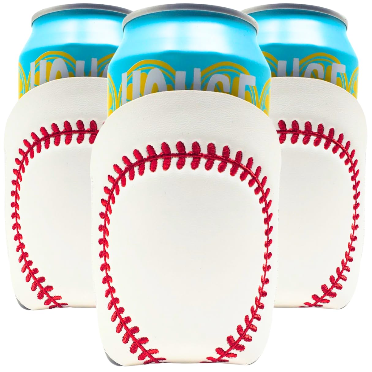 TahoeBay Baseball Can Coolers (12-Pack) Party Decorations Sports Themed Team Accessories Favors College Ball Game Decor Bulk Beer Insulating Sleeves