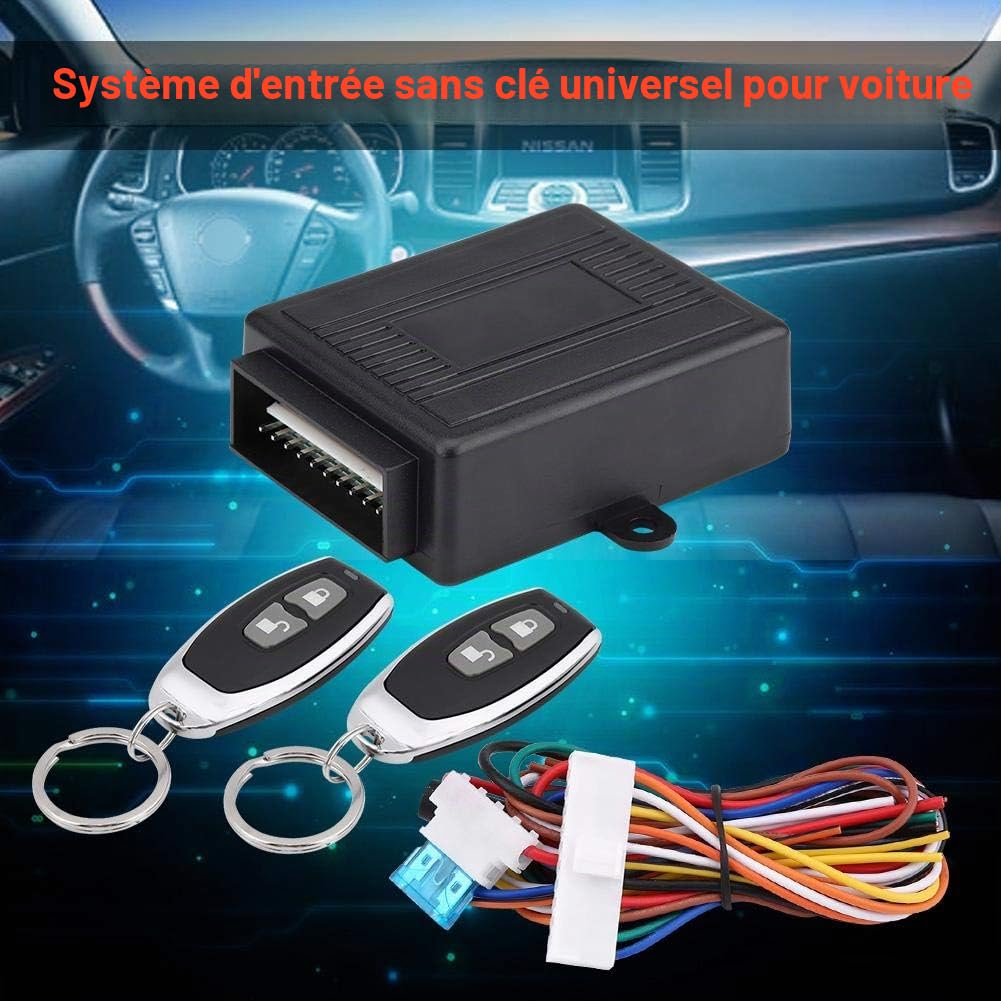 Yctze Kit Centralisation Voiture Universel Serrure de Porte de Voiture Universelle à Verrouillage Central pour Centralisation Voiture Universel Système D'entrée Sans Clé