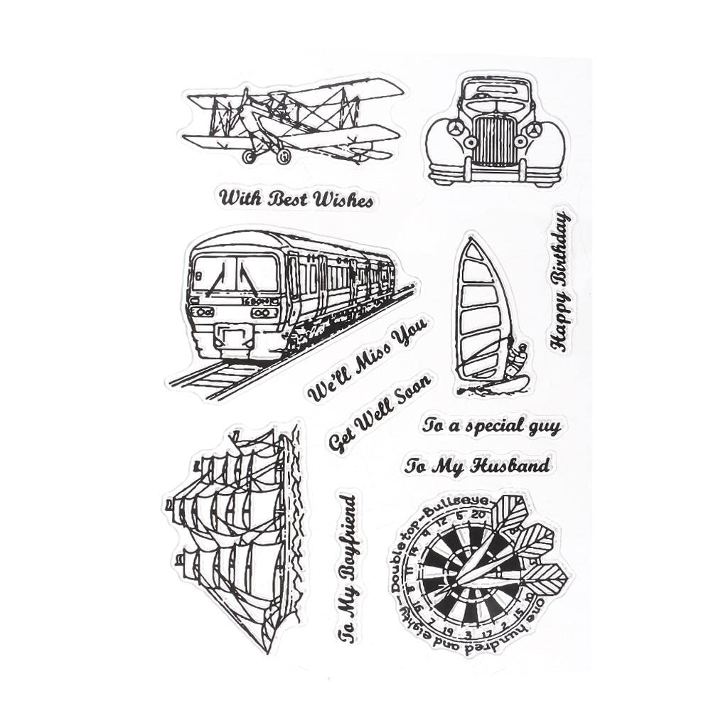 Nimmz Collection 1 Piece Clear Silicone Stamps Letters with Cartoon Pattern Transportation-image-26