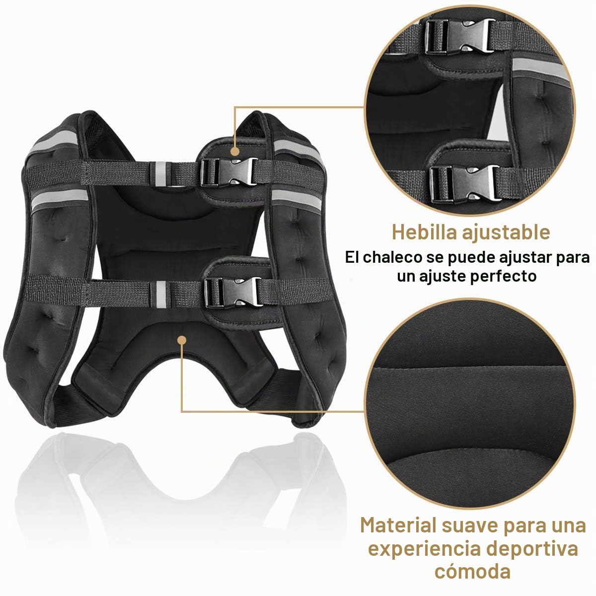 Vailge Chaleco con peso de 2 kg, 5 kg, 10 kg, 15 kg, chalecos con peso para hombres y mujeres, para correr, entrenamiento, correr, caminar, gimnasio, entrenamiento de fuerza