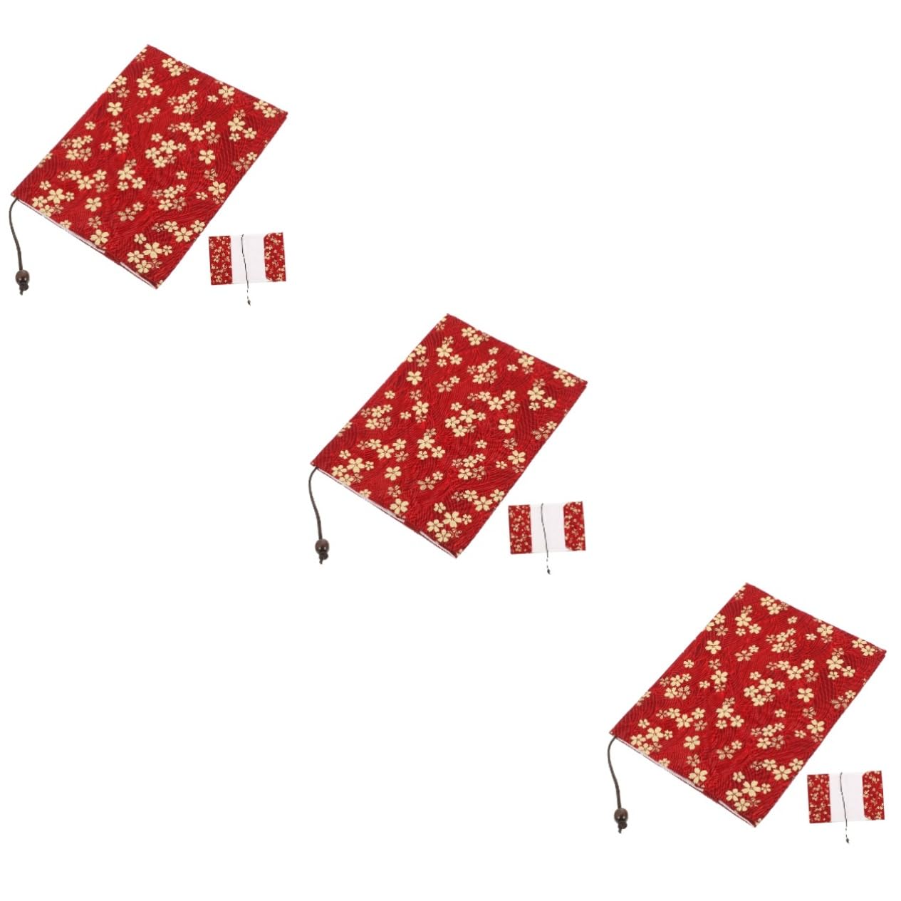 Lurrose 3 Pz copertina del libro custodia libro custodia per libro copertine di libri con copertina rigida libro personalizzato Nota libri moda elegante protettore del libro tessuto rosso