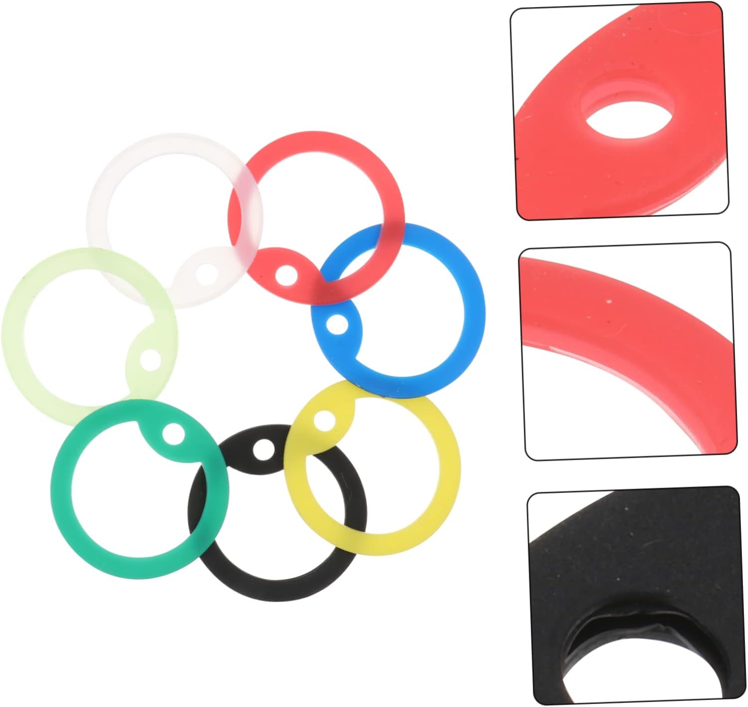 HANABASS 2sets Blank Dog Tags Pet Name Tag Ring Dog Silicone Ring Easy Install 14pcs*2 image 4