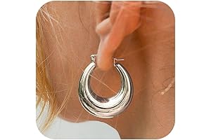 Chunky Silver Hoop Earrings: Elevate Your Style with Bold Radiance