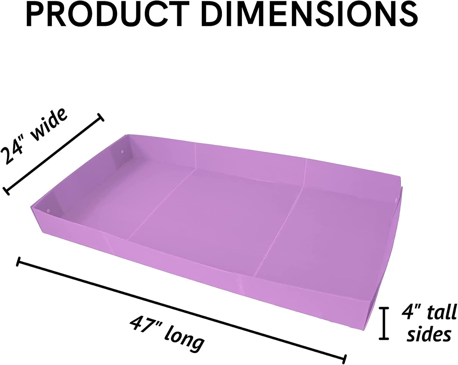 Midlee Guinea Pig Corrugated Plastic Cage Linter- 47" x 24"-Purple