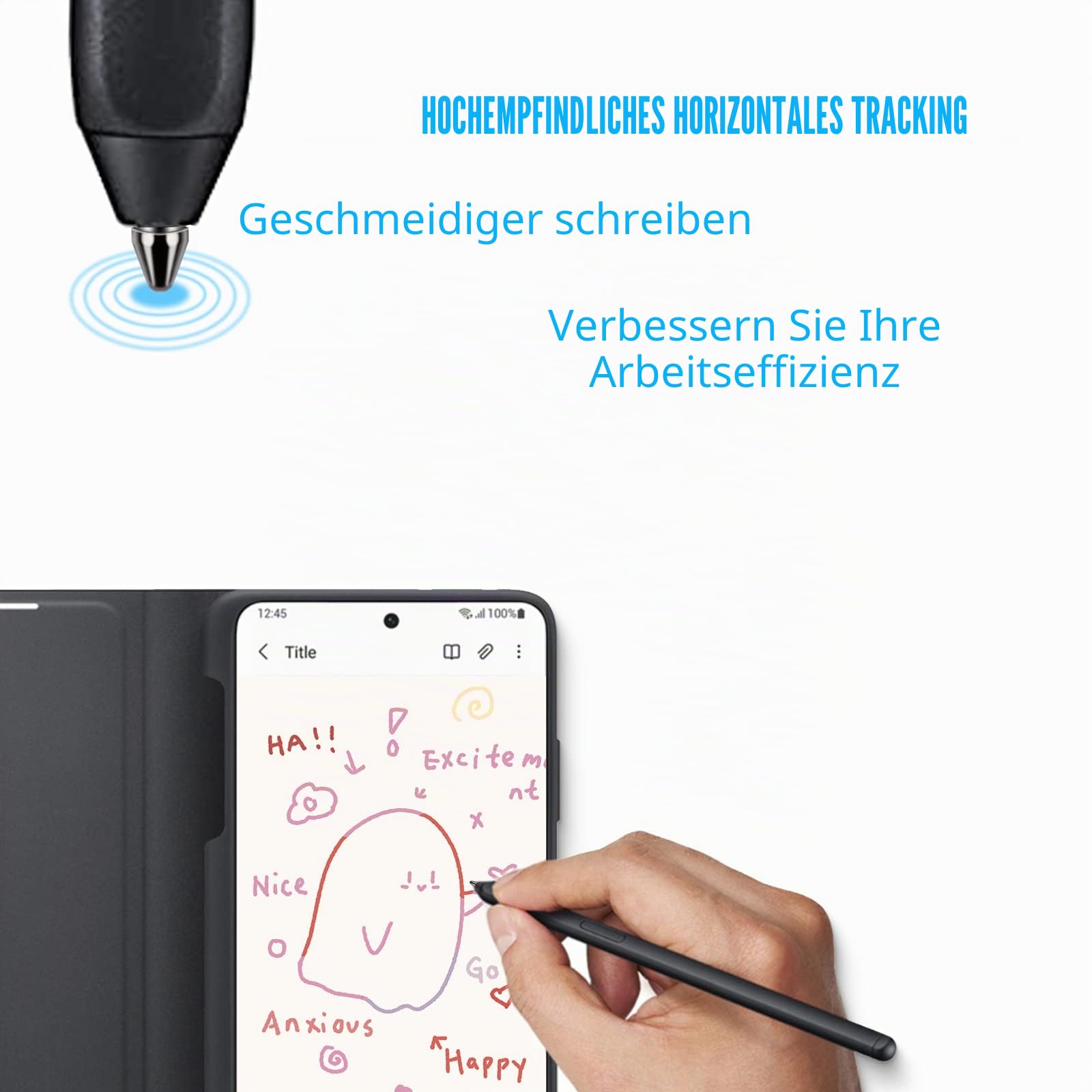 Universelle Passform, kein Abnutzen, feine Titanlegierung, feine Spitzen, kompatibel mit BOOX Pen 2 Pro, iReader, IFLYYTEK, Lamy AL-Star Digitalstift, Ersatzspitzen für eReader Digitalstift, 2 Stück
