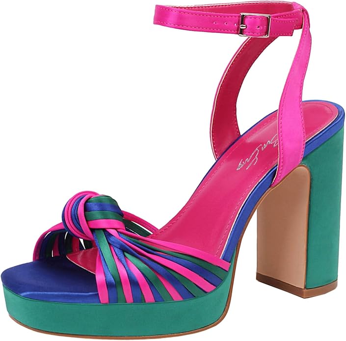 sun gurg Strappy Platform Heels Women Square Open Toe Chunky Heeled Sandals - Layer a Ruffled Skirt with a Crop Top: A Guide