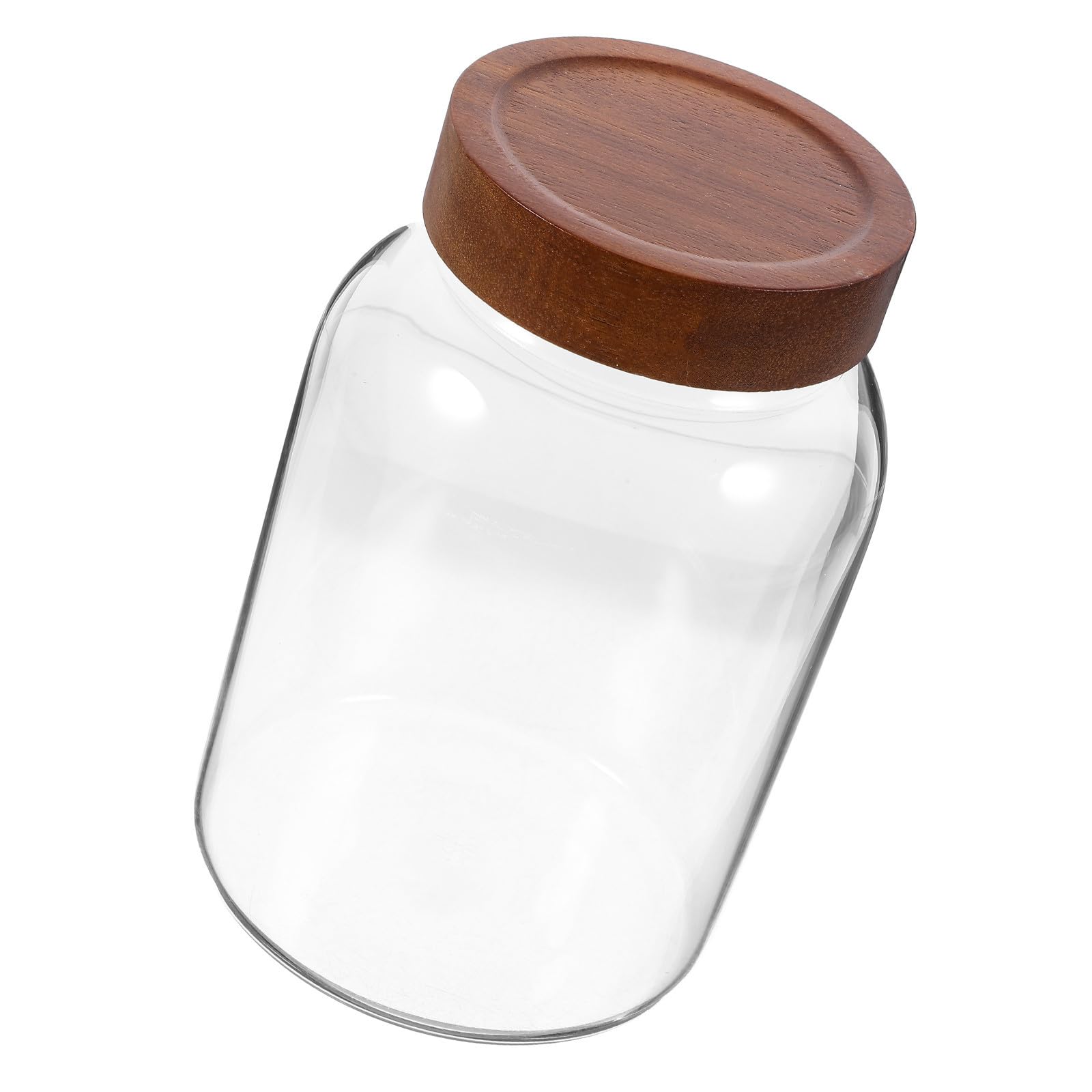 Gadpiparty Recipiente Hermético de Vidrio con Tapa de Madera de Acacia 2800ml para Almacenar Alimentos Fácil Acceso y Conveniente para Cocina