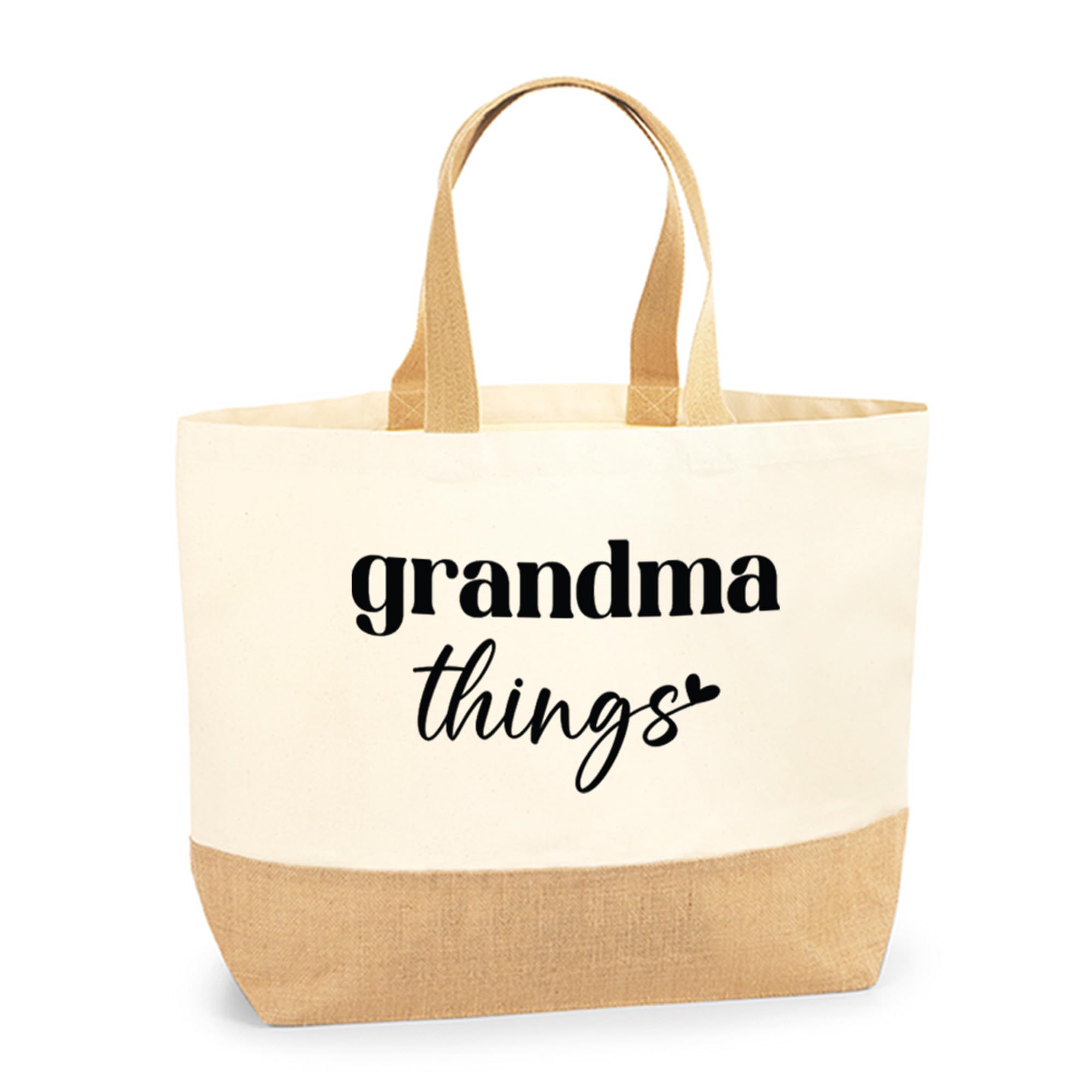 eBuyGB Grandma Things Tote Bag, Grandma Mother's Day Gift, Grandma Tote Bag, Birthday Gift for Granny, from Grandchildren, New Grandma (Large)