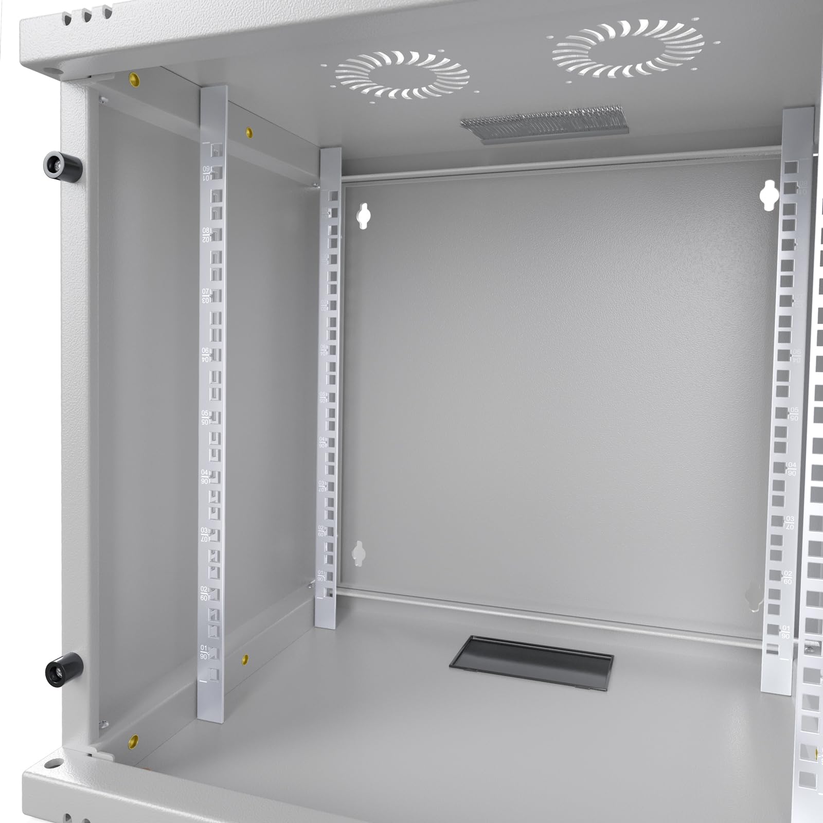 HB-DIGITAL Armoire réseau 19" 9HE à Montage Mural avec Porte vitrée - Boîtier Mural avec Serrure de Porte pour routeurs EDP - Panneau de Brassage - Capacité de Charge 60 kg Robuste - Profon