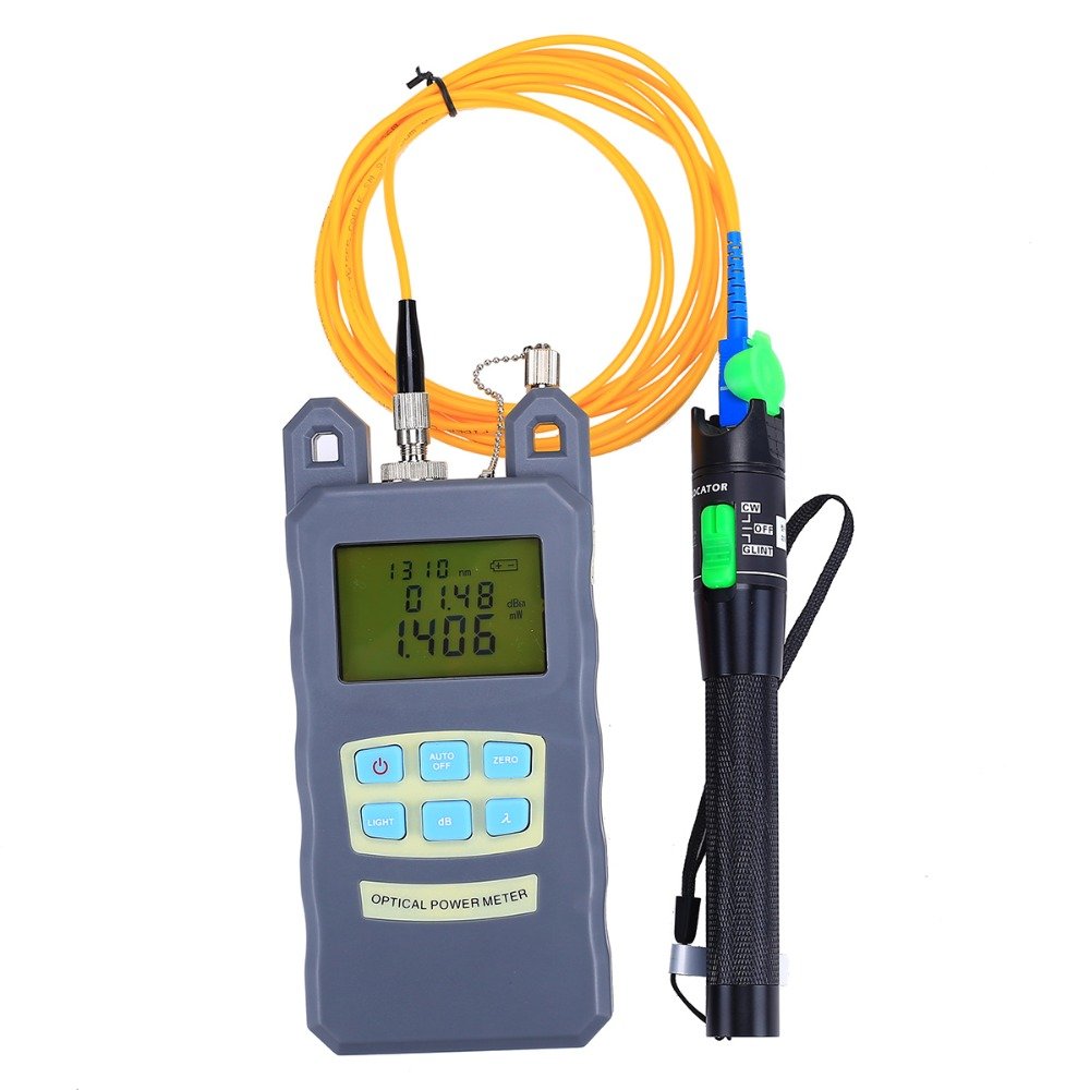 Cruiser Kit de herramientas de fibra, localizador visual de fallos 3 en 1, medidor de potencia óptica (-70dBm ~ +10 dBm), bolsa de herramientas de fibra vacía, FC/SC/ST, 20 KM, medición OTDR