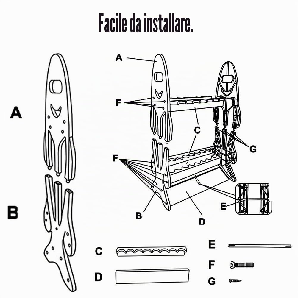 Croch Canna da Pesca Supporto per 16 canne da Pesca plastica Canna da Pesca canne da Pesca ripiano Rack