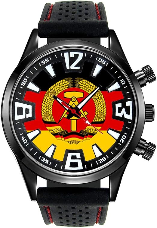 Amazon.com: Timest SF436 - Reloj de pulsera para hombre, diseño de bandera  de la República Democrática del Este de Alemania : Timest: Ropa, Zapatos y  Joyería