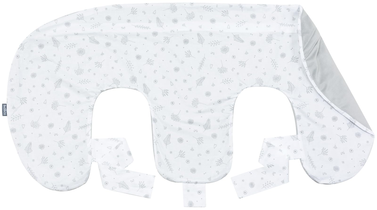 Bellochi Twin Feeding Pillowcase for Twins, 100% Hypoallergenic Cotton Replacement Cover, Secure Concealed Zipper, 100x57x18 cm, Certified Fabric (Animaland) — view 4