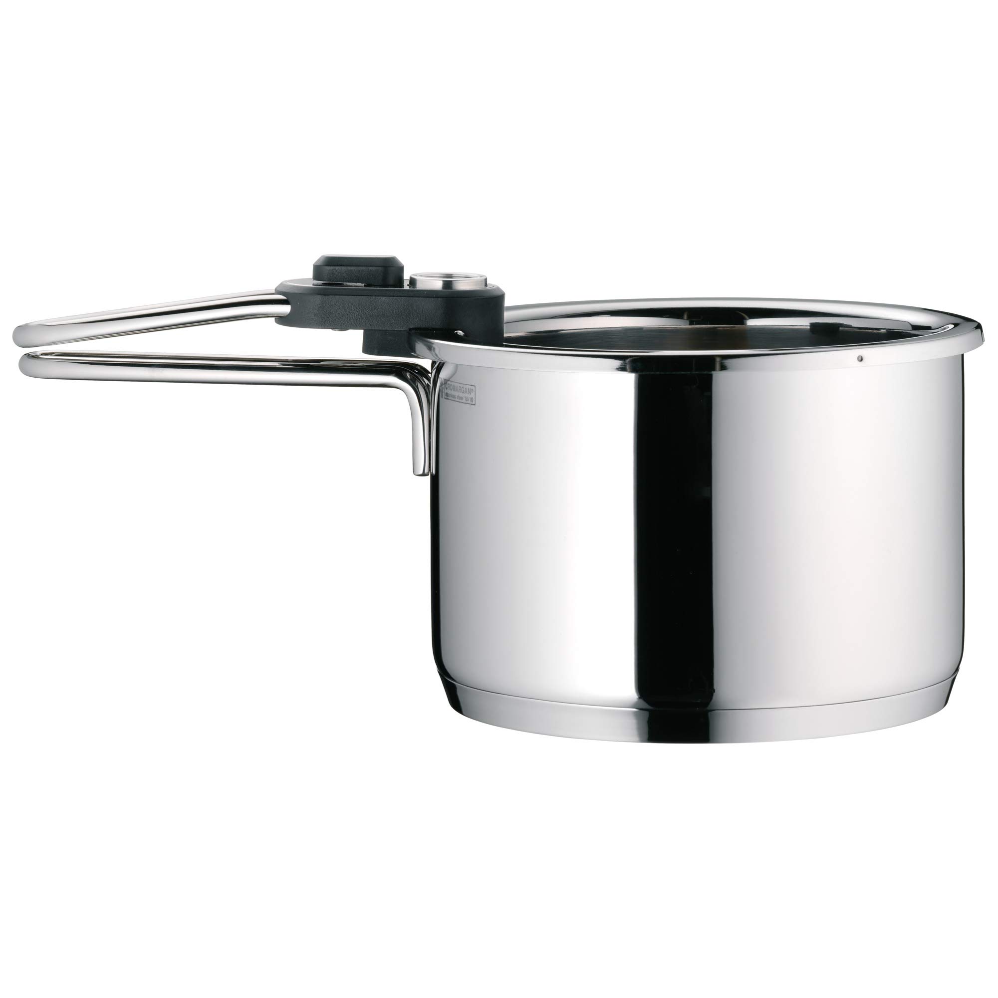 Marmite à induction WMF avec affichage de la température 1,5 l, marmite à lait à induction, cuiseur à bain-marie avec insert amovible, acier inoxydable Cromargan
