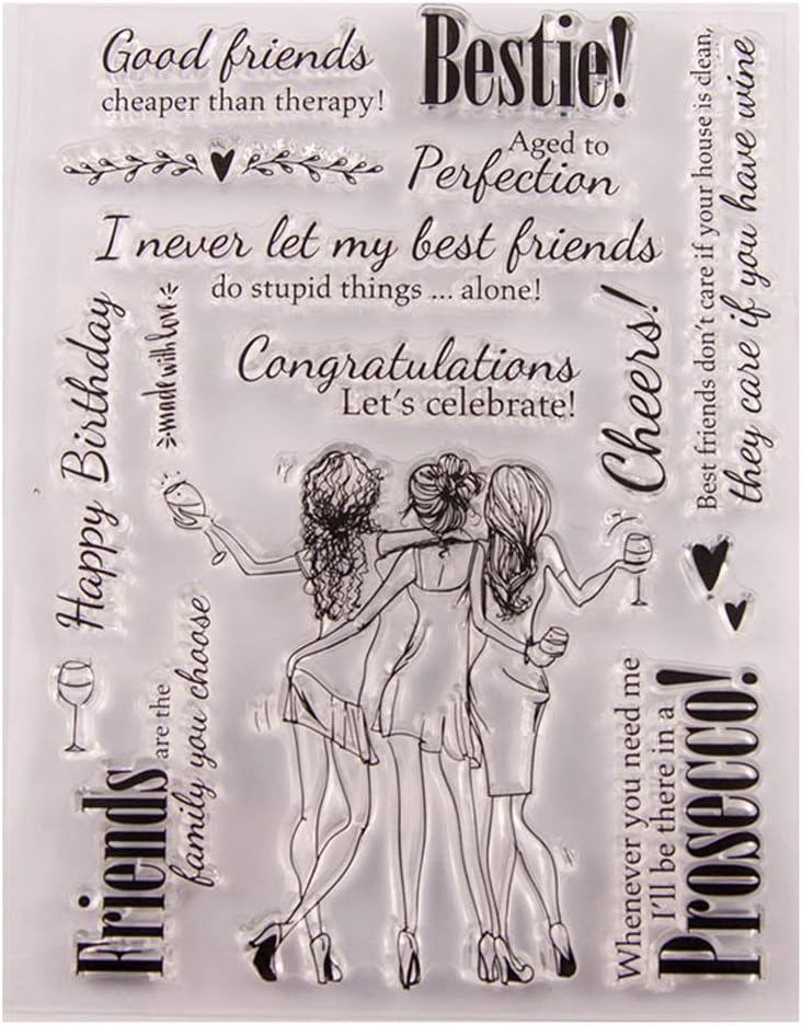 fivekim Clear Stamps Planner-Sexy Girls Silicone Clear Stamp Seal DIY Scrapbook Embossing Album Decor Craft Art