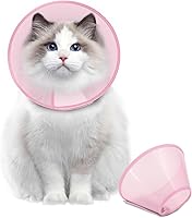 Vista 17 de Supet - Collar de recuperación para mascotas, collar isabelino de plástico para usar después de la cirugía, es práctico, ajustable y cómodo