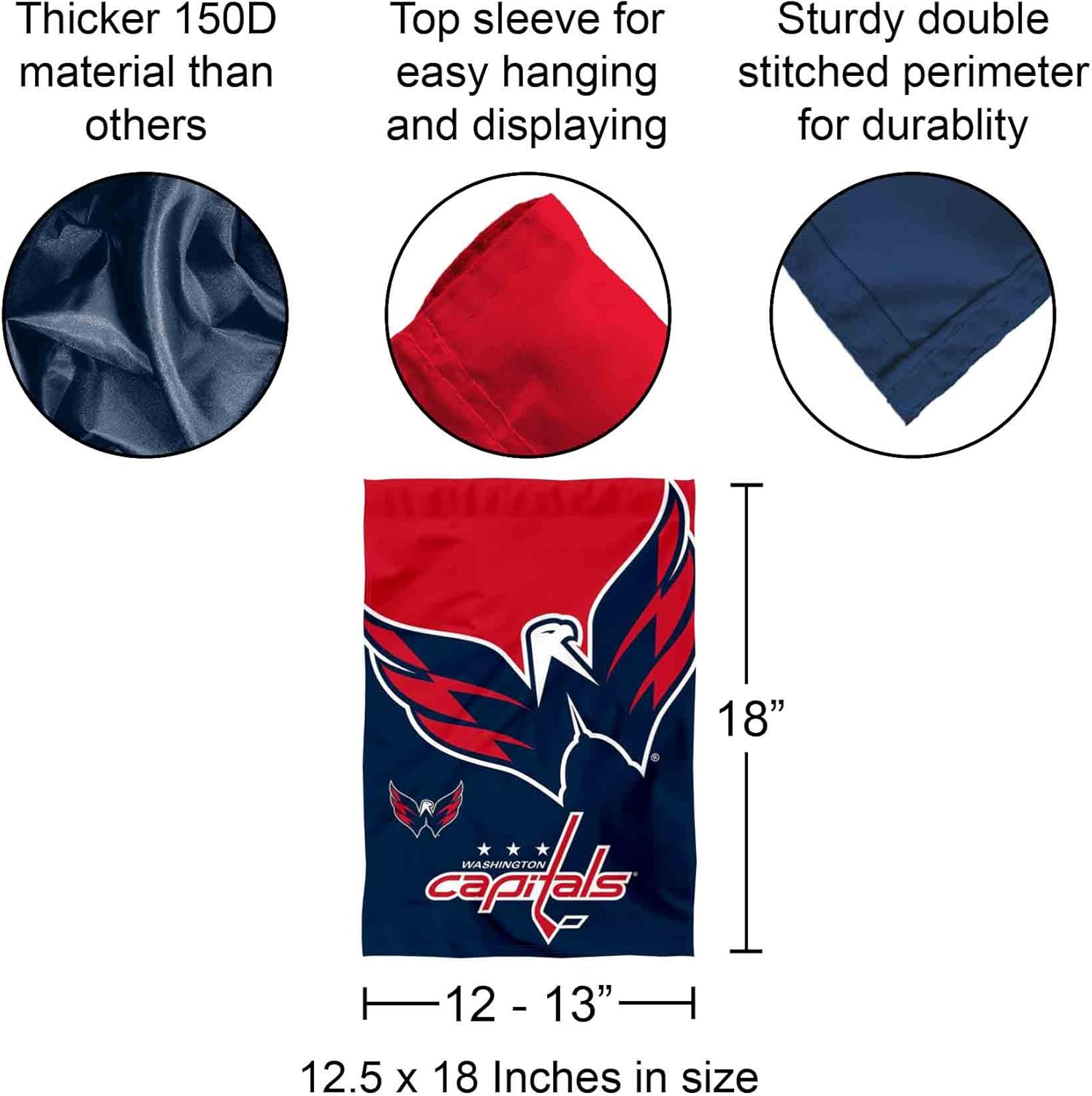 Capitals Double Sided Garden Banner Flag - Image 3