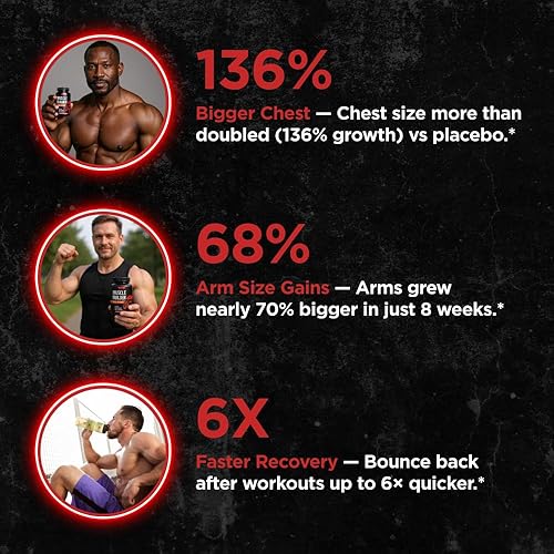 Miniatura 5 de UNALTERED Crecimiento muscular anabólico para hombres – crecimiento, tamaño, fuerza – suplemento natural de construcción muscular y refuerzo de