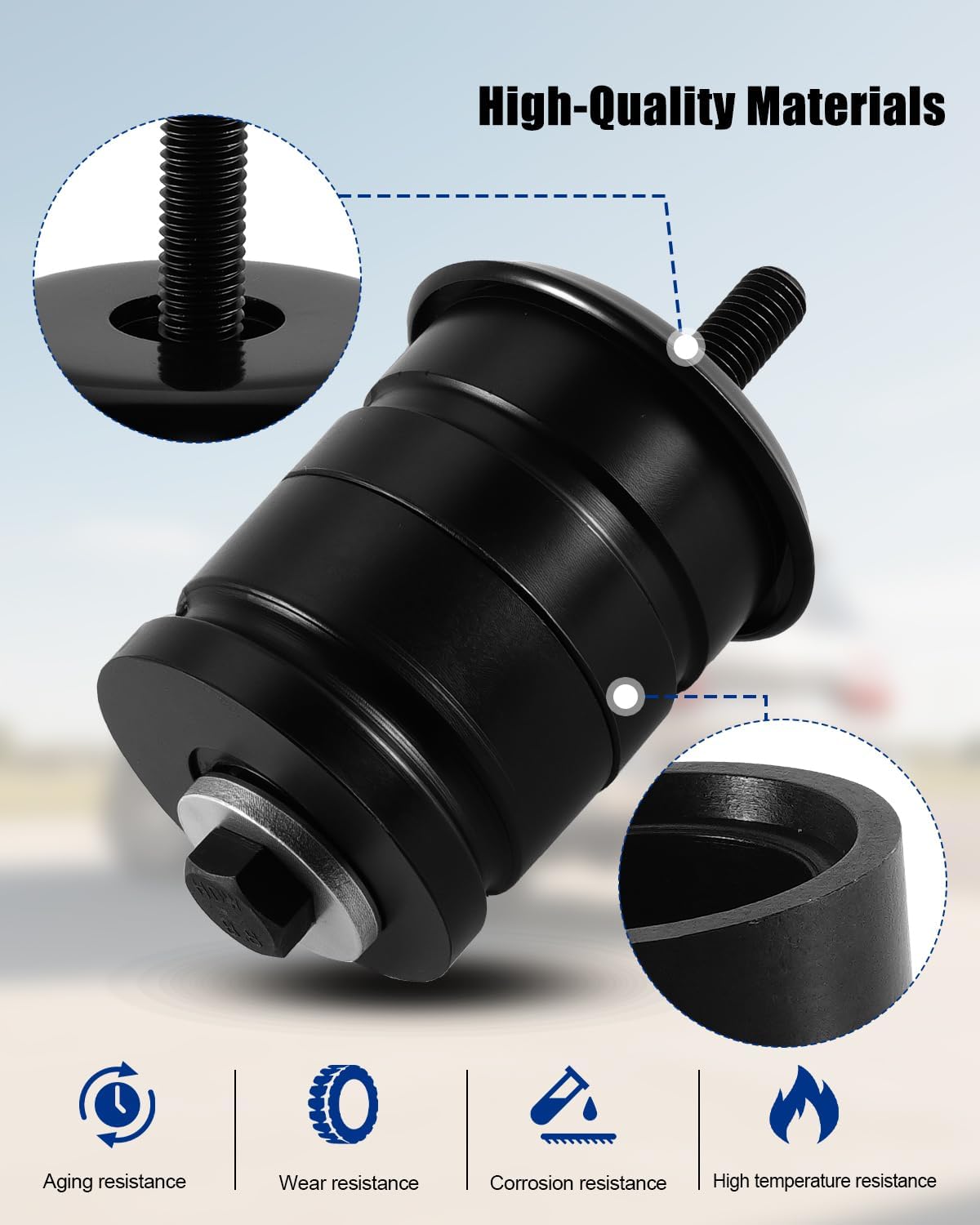 4Pcs Upper Lower Body Mount Kit Fit for Ford Expedition 2007-2017 F-150 2009-2014 Lincoln Navigator 2007-2017 Replace 6L1Z78001B39BA