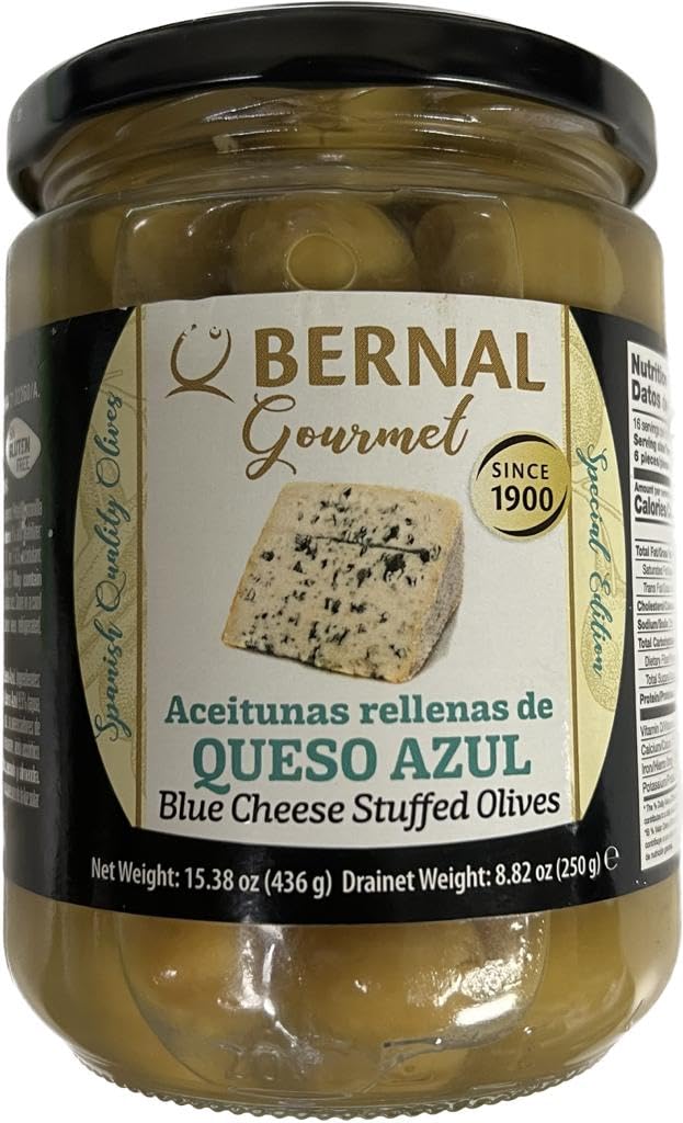 Blue Cheese Stuffed Olives BERNAL 440g (Aceitunas Rellenas