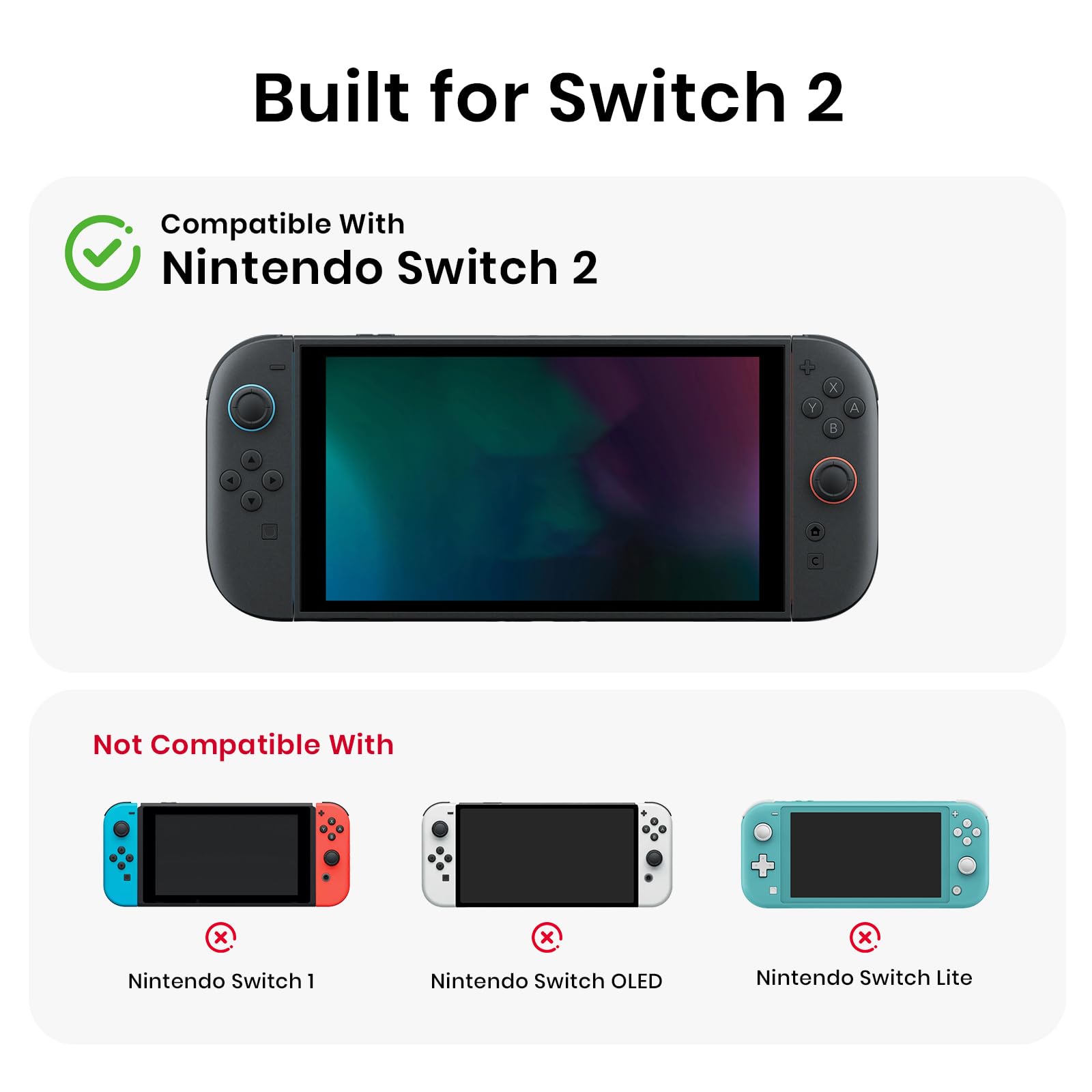 Lmcpa Funda para Nintendo Switch 2,Funda Protectora Dura de Viaje Rígida Todo en uno Grande,Estuche Rígida Portátil con Protección 22 Ranuras para Juegos para Switch 2 Accesorios,Negro